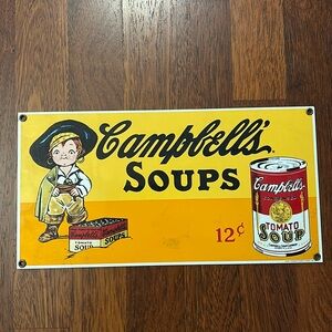 Ande Rooney Campbell Soup Pirate Porcelain Enameled Advertising Sign